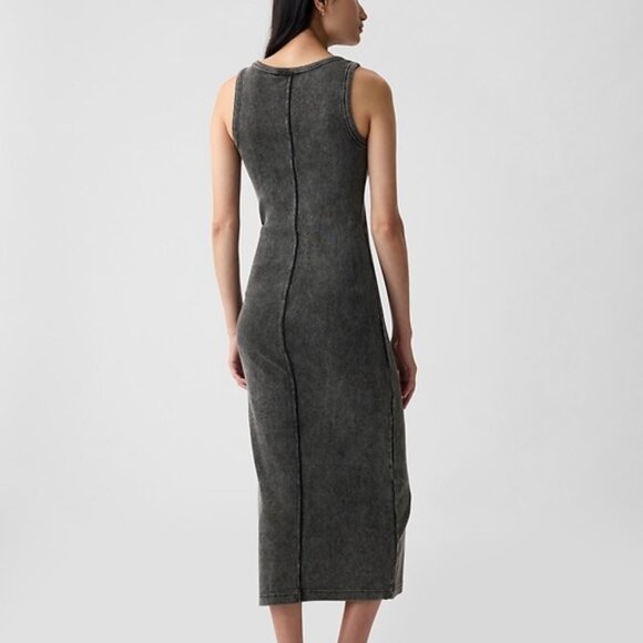 GAP - Rib Midi Tank Dress in Medium Blue Indigo - Picture 3 of 10